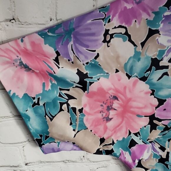 Vintage 70's Bright Tropical Shirt Waist Dress - Picture 7 of 8